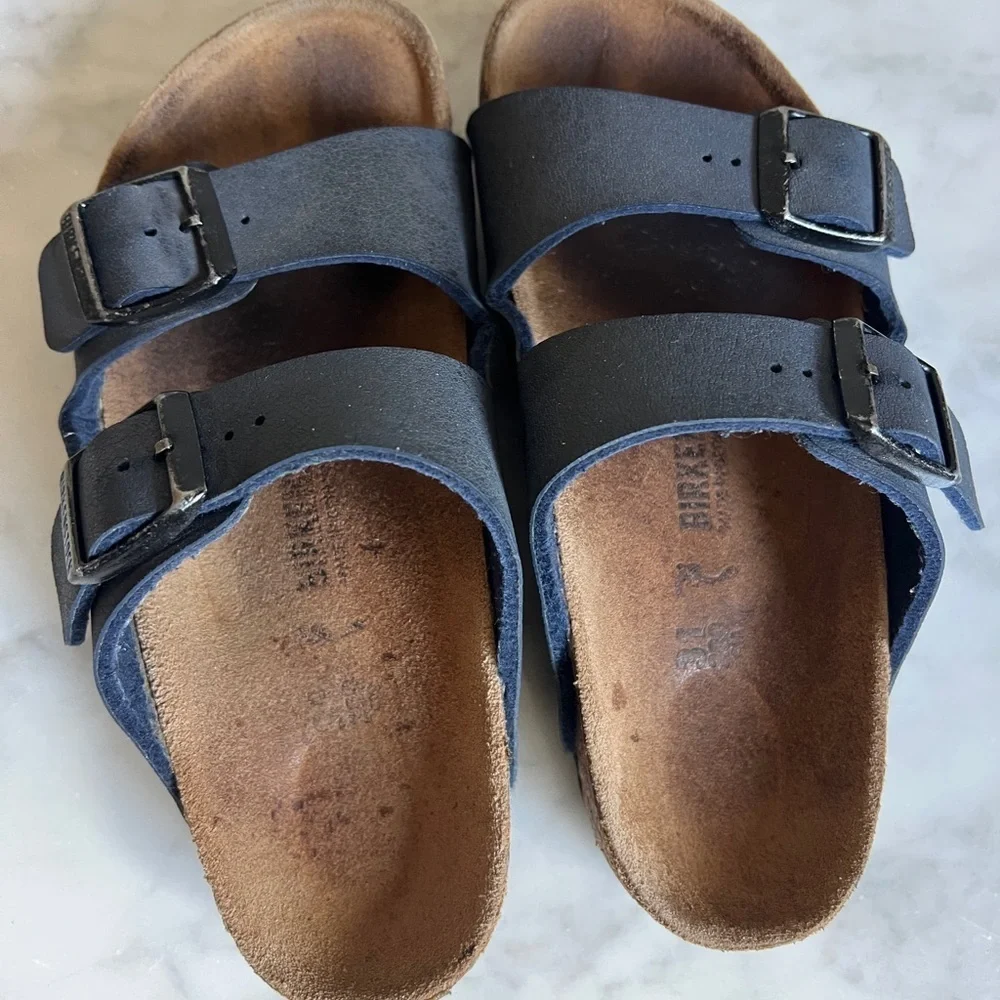Birkenstock Blue Double Strap Sandals sz 31 kids